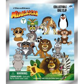 Madagascar 3D Foam Bag Clips Serie 1 Display (24)