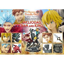 Seven Deadly Sins Concept Masterline Series Statue Meliodas, Ban and King 55 cm