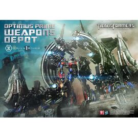 Transformers: Dark of the Moon (Film) Museum Masterline Statue Optimus Prime Weapons Depot 127 cm