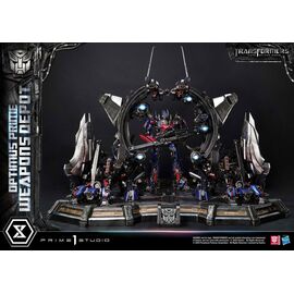 Transformers: Dark of the Moon (Film) Museum Masterline Statue Optimus Prime Weapons Depot Bonus Version 127 cm