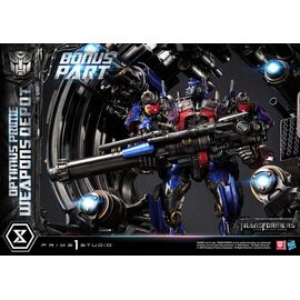 Transformers: Dark of the Moon (Film) Museum Masterline Statue Optimus Prime Weapons Depot Bonus Version 127 cm