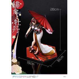 Original Illustration by Fuzichoco Prisma Wing PVC Statue 1/7 Scarlet Umbrella And Peony 28 cm
