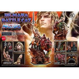 Masters of the Universe Real Elite Masterline Series Statue 1/4 He-Man & Battle Cat Ultimate Version 86 cm