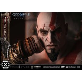 Throne Legacy God of War Series Statue 1/3 Ragnarok Young Thyself Kratos 91 cm