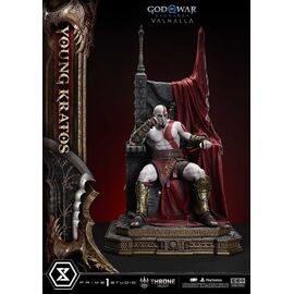 Throne Legacy God of War Series Statue 1/3 Ragnarok Young Thyself Kratos 91 cm