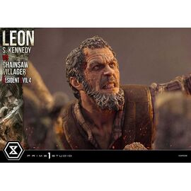 Resident Evil 4 Ultimate Premium Masterline Series Statue 1/4 Leon S. Kennedy vs. Chainsaw Villager 76 cm