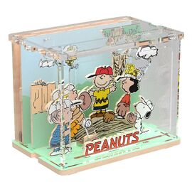 Peanuts Puremind DIY Construction Mini Scene Baseball Time