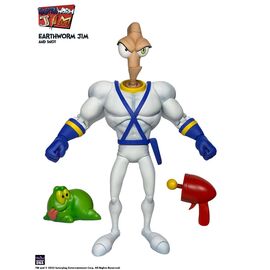 Earthworm Jim Action Figure Wave 1: Earthworm Jim & Snot 15 cm