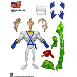 Earthworm Jim Action Figure Wave 1: Earthworm Jim & Snot 15 cm
