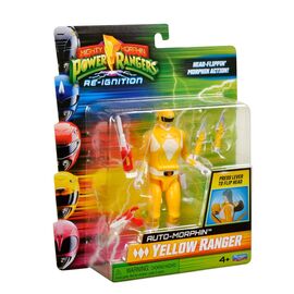 Mighty Morphin Power Rangers Action Figure Auto-Morphin Yellow Ranger 12 cm