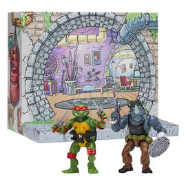 Teenage Mutant Ninja Turtles: Remastered Action Figures Raphael vs. Rocksteady