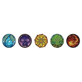 Magic: The Gathering Pins Blind Box Mystery Stained Glass Lands Assortment (10)