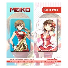 Vocaloid Button 2-Pack Meiko (Art by Kurisu Toshi / kurojishi)