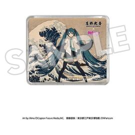 Katsushika Hokusai x Hatsune Miku 3D Magnet Thirty-six Views of Mount Fuji The Great Wave off Kanagawa