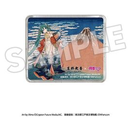 Katsushika Hokusai x Hatsune Miku 3D Magnet Thirty-six Views of Mount Fuji Fine Wind, Clear Morning