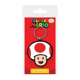 Super Mario Rubber Keychain Toad 6 cm