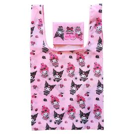 Sanrio Pink Black Party Series Tote Bag Kuromi & My Melody Foldable