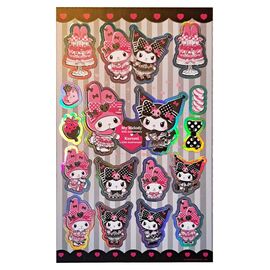 Sanrio Pink Black Party Series Sticker Pack Kuromi & My Melody