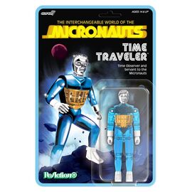 Micronauts ReAction+ Action Figure Wave 03 Time Traveler (Translucent Blue) 10 cm