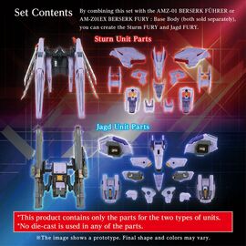 Zoids Model Kit Accesoory Set AM-Z01CP Berserk Fury Sturm & Jagd Unit