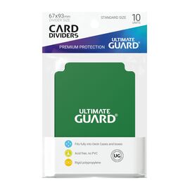 Ultimate Guard Card Dividers Standard Size Green (10)
