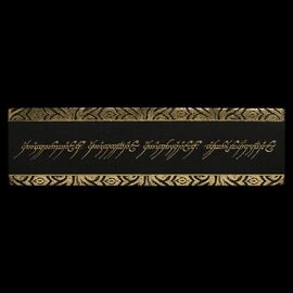 Lord of the Rings Leather Bookmark The One Ring Inscription