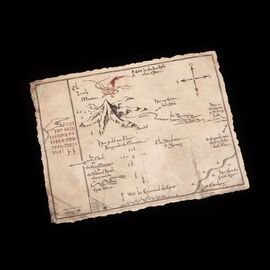 The Hobbit Art Print Thorin's Map 40 x 30 cm