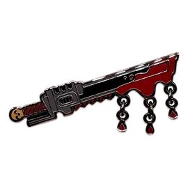 Space Marine 2 Pin Badge Chainsword  5 cm