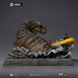 JURASSIC WORLD - T-rex River Attack - Statue demi Art Scale 1/20 22cm