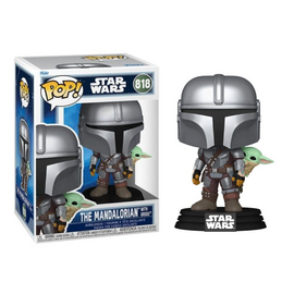 MANDALORIAN & GROGU - POP Star Wars N° 818 - Mandalorian With Grogu