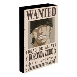 ONE PIECE - Zoro Wanted - Light Canvas 40X30 Cm