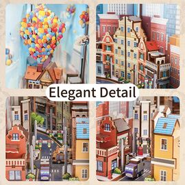 BOOK NOOK KIT - DIY- Travel with the Wind - 143pcs + LED Light