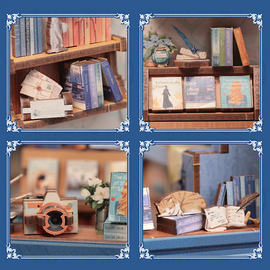 BOOK NOOK KIT - DIY- Literature Bookstore - 186pc + LED Light