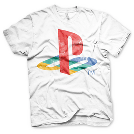 PLAYSTATION - T-Shirt Distressed Logo - WHITE (12Y)