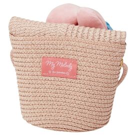 HELLO KITTY - My Melody - Straw crossbody bag 13.8x11.5cm