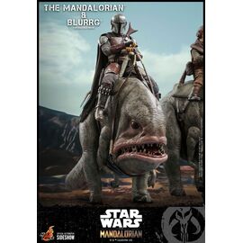 STAR WARS - Mandalorian & Blurrg - Pack 2 figures 37cm