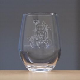 MY NEIGHBOR TOTORO - Totoro & White clover - Engraved glass 325ml