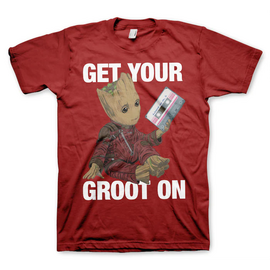 GUARDIANS OF THE GALAXY - T-Shirt Get Your Groot On - Tango Red (S)