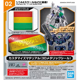 30MM - Customize Material (3D Metallic Stickers) - Model Kit