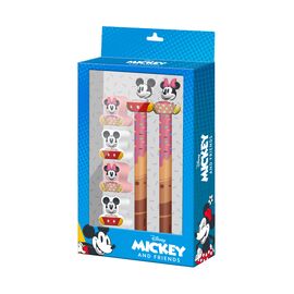 MINNIE & MICKEY - Muffin - Set of 2 Pencils + 4 Erasers