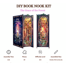 BOOK NOOK KIT - DIY - The Grace of the Forest - 89pc + LED Light