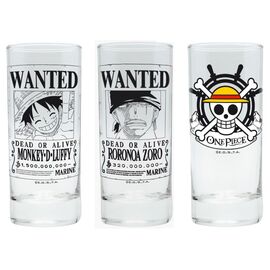 ONE PIECE - Luffy Zoro & Skull - 3 Glasses Set