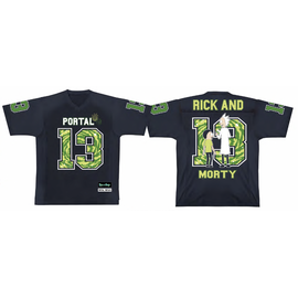 RICK AND MORTY - Portal - T-Shirt Sports US Replica unisex (XXL)