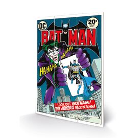 DC COMICS - Wood Print 20x29.5 - Batman Joker's Back in Town