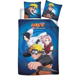 NARUTO SHIPPUDEN - Duvet Cover 140x200cm - The Child '100% Flanel' Blue