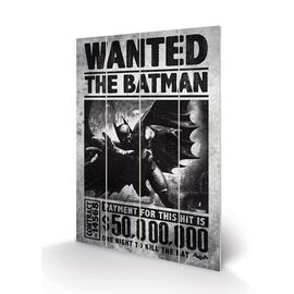 DC COMICS - Wood Print 20x29.5 - Batman Arkham Origins Wanted