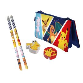 POKEMON - Stationery Set with Triple Pencil Case - 5pc