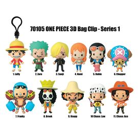 ONE PIECE - Series 1 - 3D Foam Bag Clip (Display 24 Pcs)