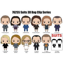 SUIT SERIES - Series 1 - 3D Foam Bag Clip (Display 24 Pcs)