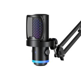 BOYA CastMic G40B Wired Gaming Microphone with Arm, USB-C - Black